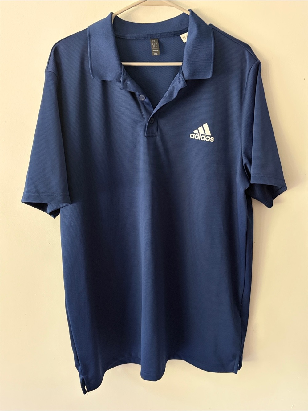 adidas Navy Blue Short-Sleeve Golf Polo